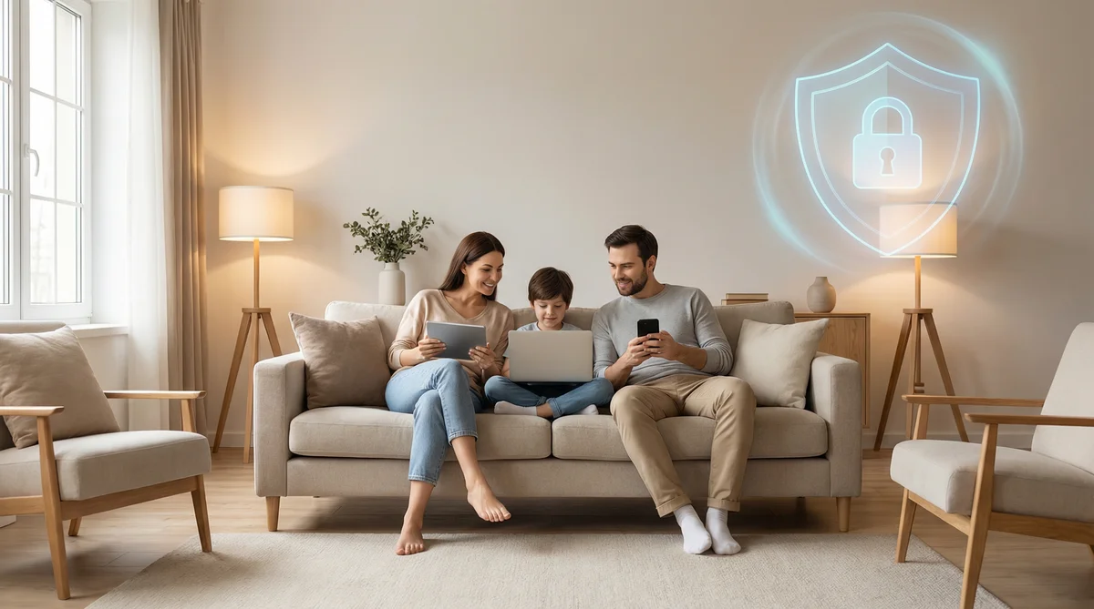 Seguranca digital em casa com Wi-Fi protegido